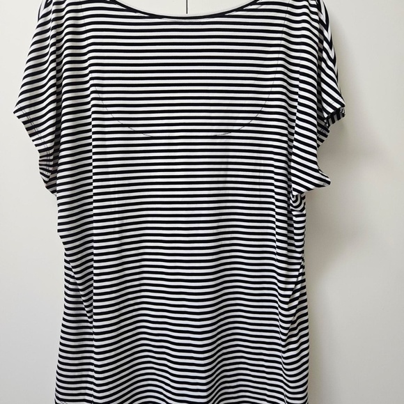 Chico’s Black and White Striped Knit Top - Picture 4 of 5